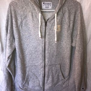 Large/grey original champion sweater.